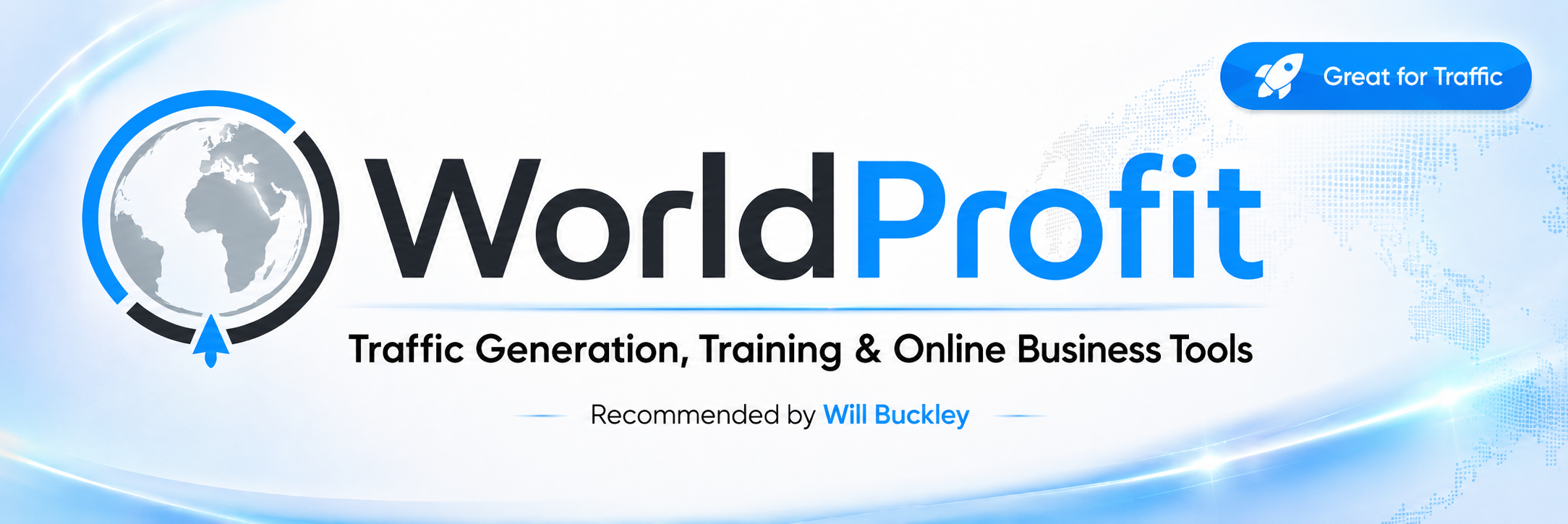 Worldprofit traffic generation, training and online business tools banner
